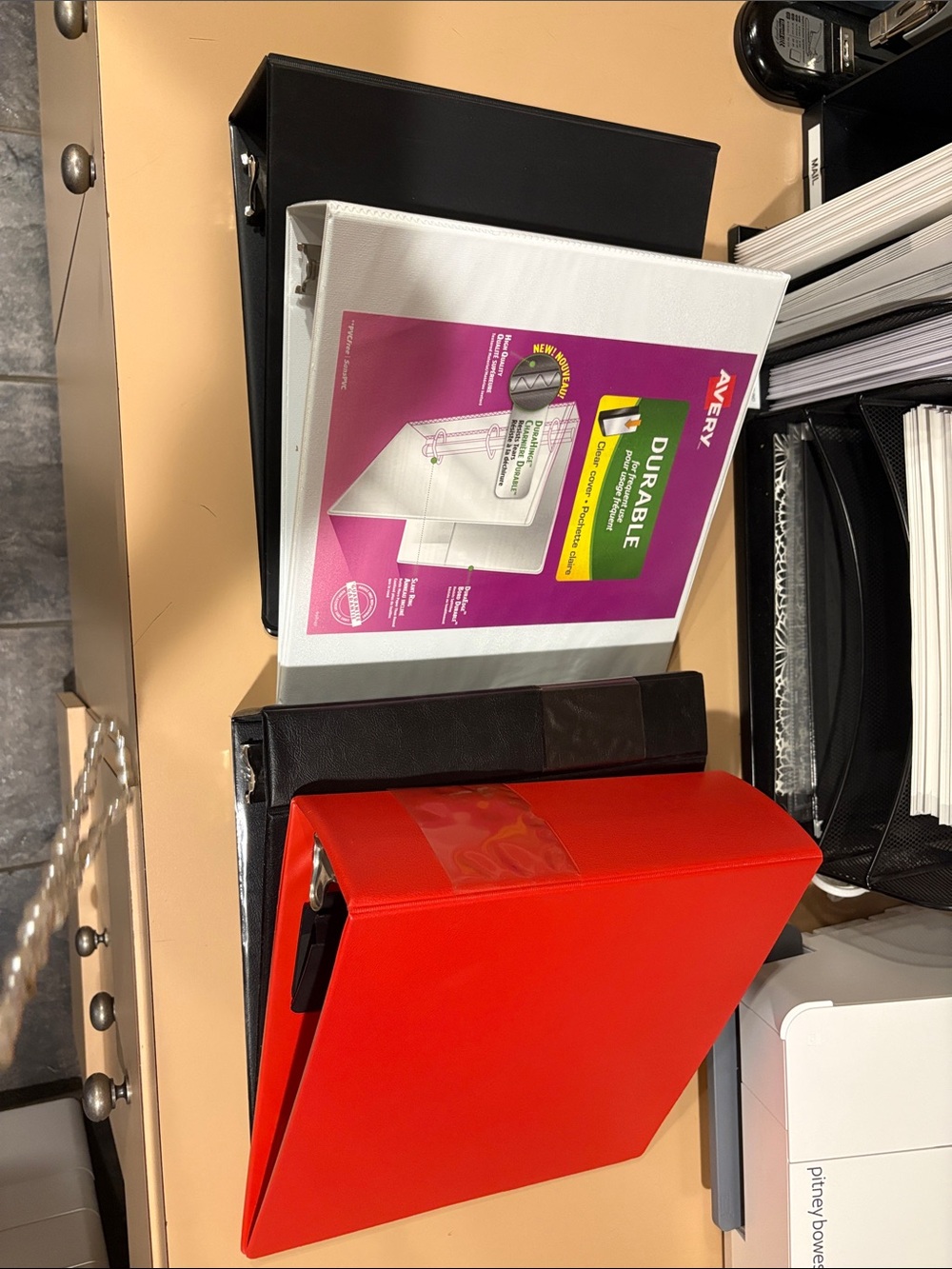 Avery Red, White and Black Durable 3-Ring Binders (total of 4)